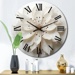 Dagheid Blossoming Beauty In Minimalism Beauty I - Minimalism Wall Clock